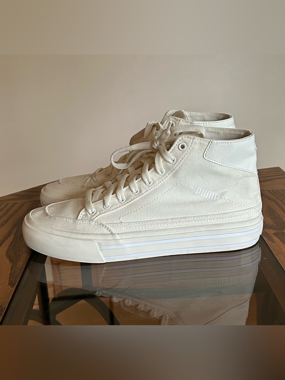 Puma Court Classic Vulc mid-top canvas shoes